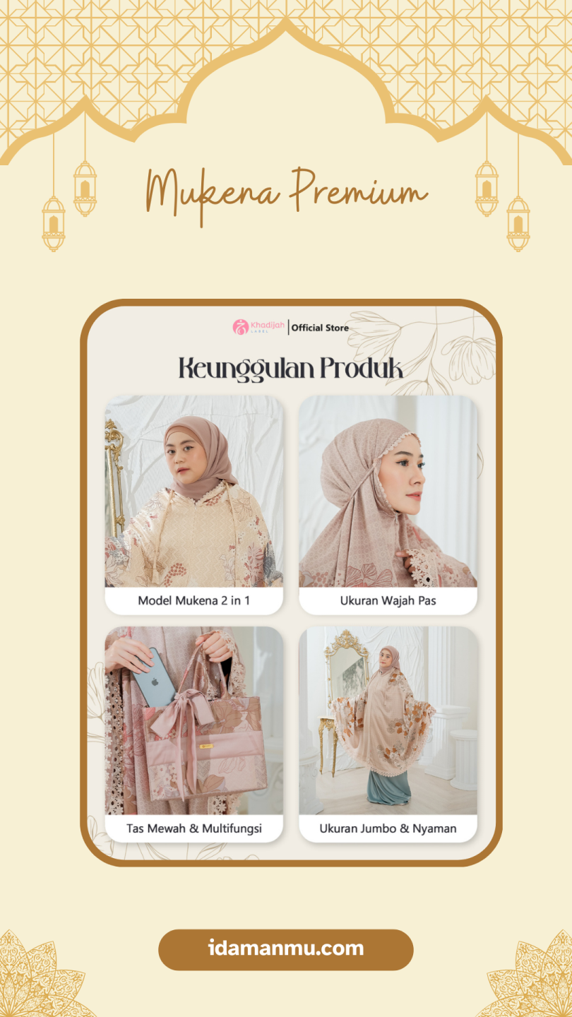 Mukena Dewasa Jumbo Premium Silk Renda Mewah